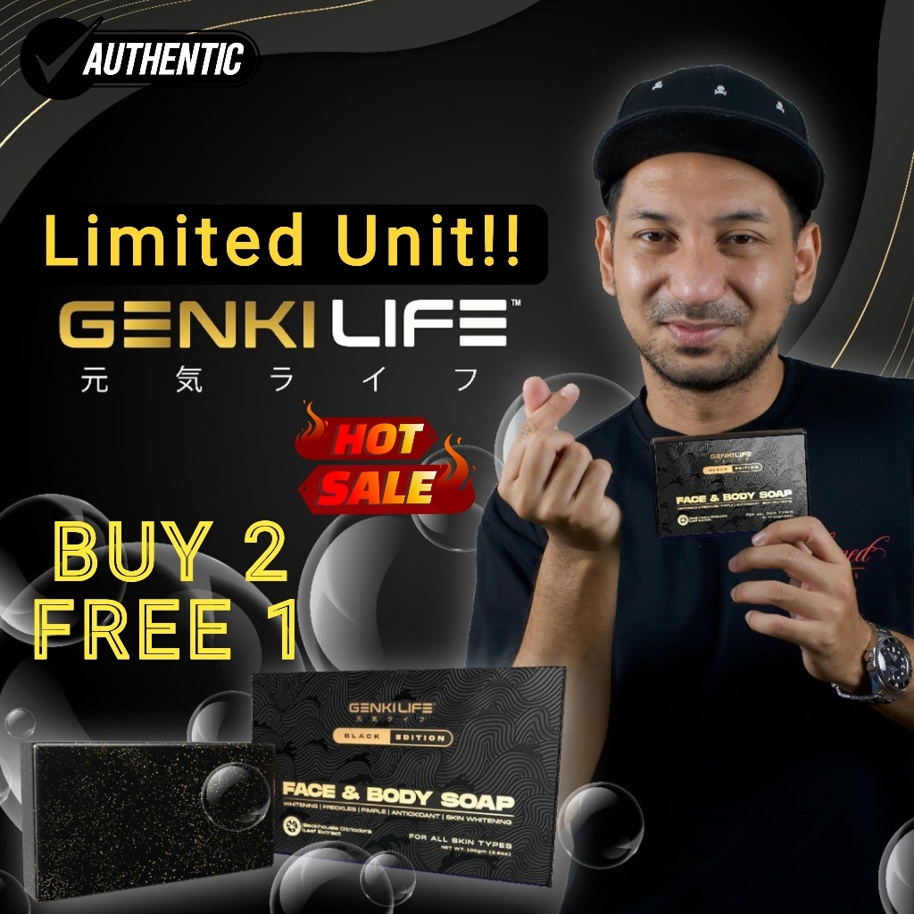 [LAST BATCH] GENKILIFE Black Edition By Zizan Razak // Buy 2 Free 1 FACE & BODY SOAP FAST DELIVERY