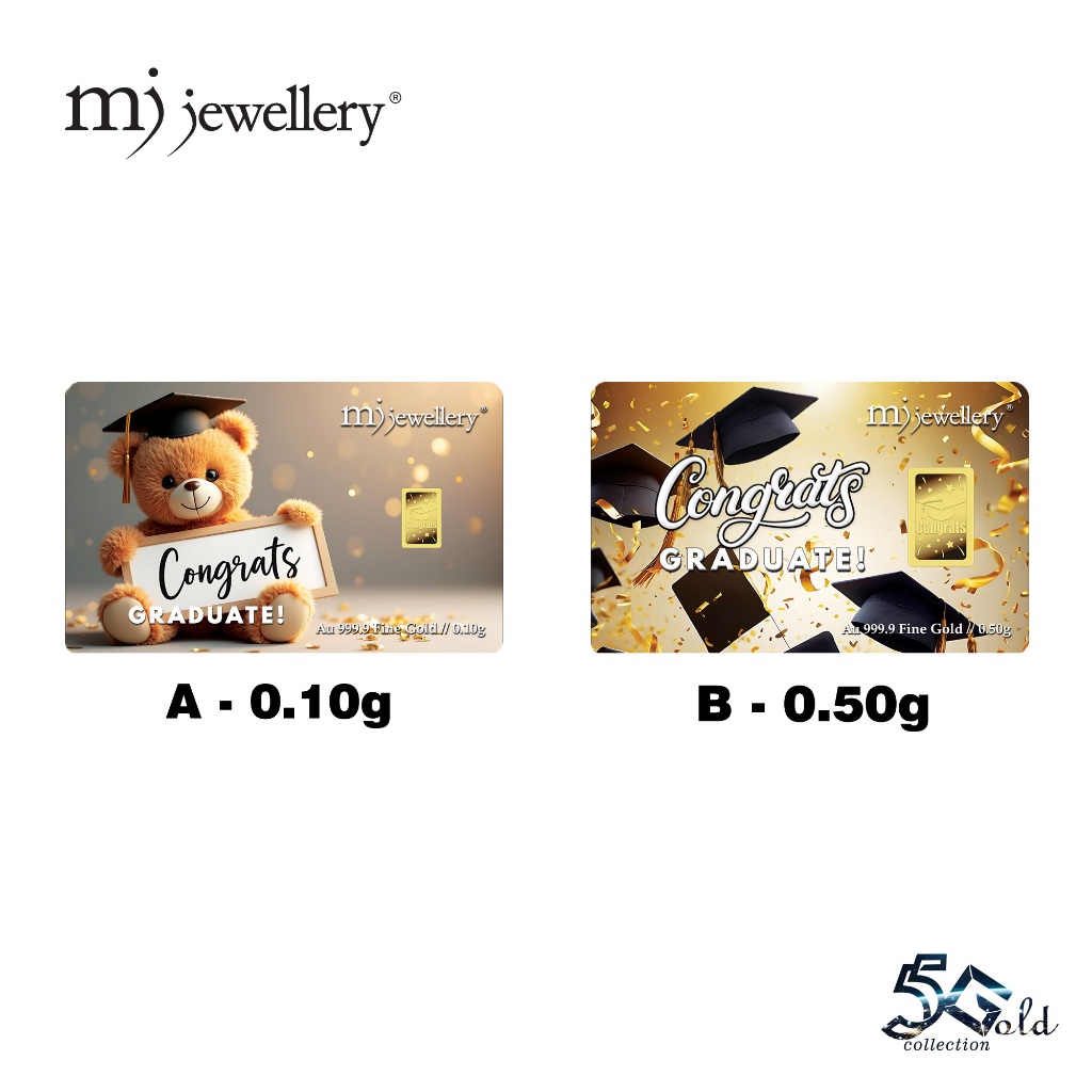 MJ Jewellery 5G Gold Collection 999.9/24K Graduate Gold Bar F62 (0.1g /&hellip;