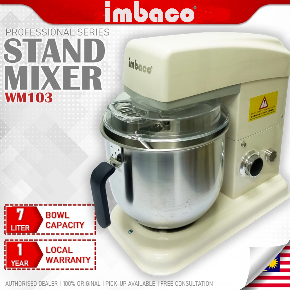 HARGA CLEAR STOCK🔥IMBACO Heavy Duty Commercial Food Mixer 7L Stand Mixer Bread Dough Mixer Mesin Kuih Mixer Food