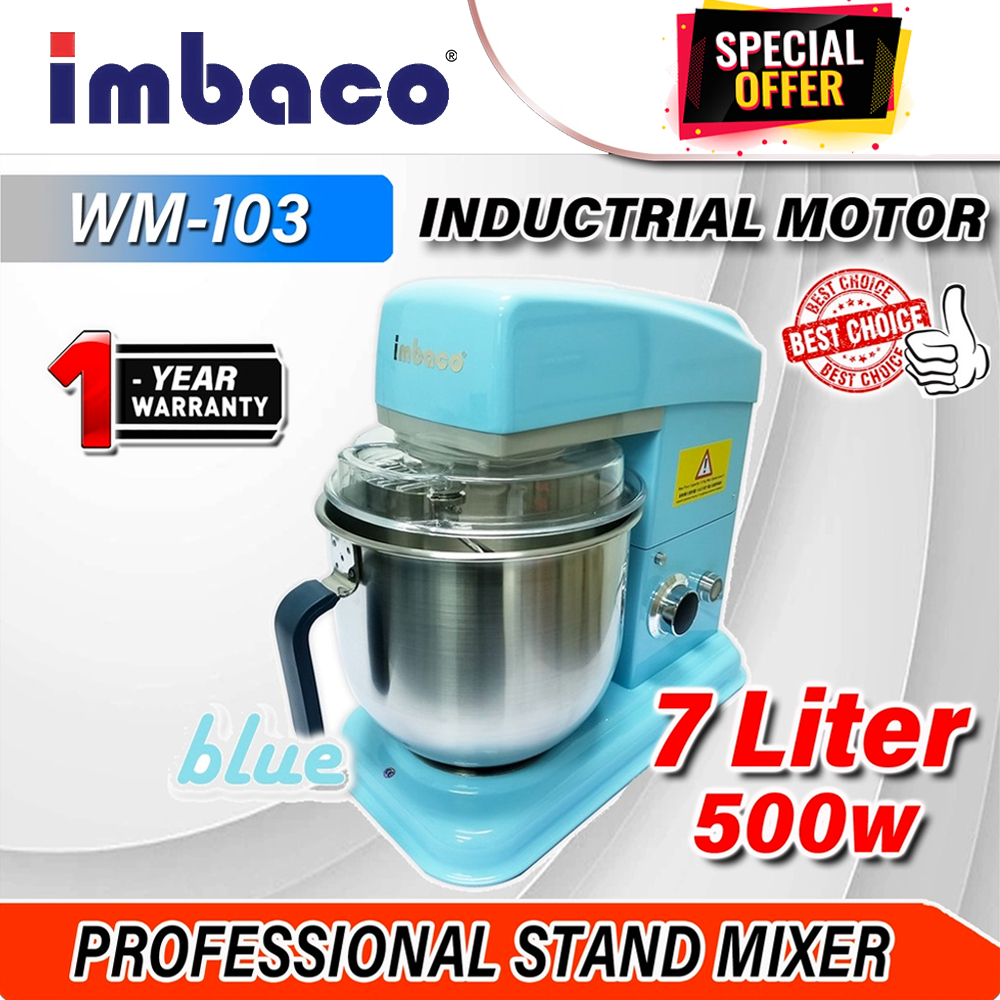 RAYA CLEAR STOCK🔥IMBACO Heavy Duty Commercial Food Mixer 7L Stand Mixer Bread Dough Mixer Mesin Kuih Mixer Food