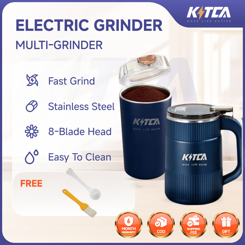 [KITCA] 500ML Electric Grinder - Blender for Coffee Beans, Nuts, Spices & Herbs | Portable Pengisar Elektrik
