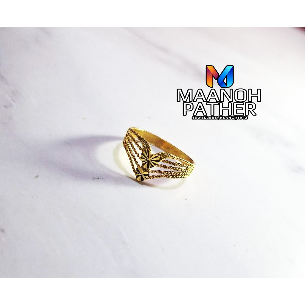 2.87GM-916 HEART LADIES RING-916 CIN CIN-916 FANCY HEART RING-RING-916 INDIAN RING-916 RING-916 CIN CIN EMAS-916 GOLD-91