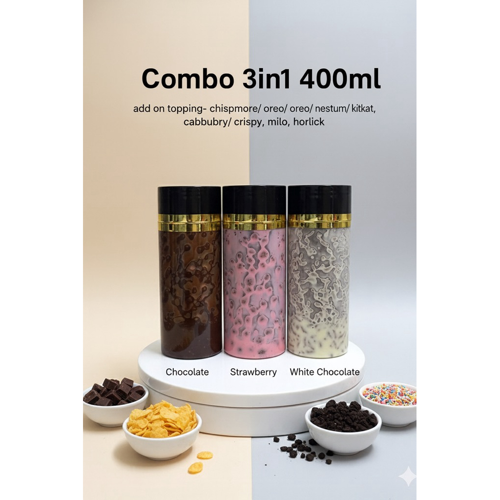 [Combo Perisa 400ml] Cocojar Chocolate Homemade Viral | Dessert Coklat Premium Meleleh Kudapan Snack Rangup Manis Balang