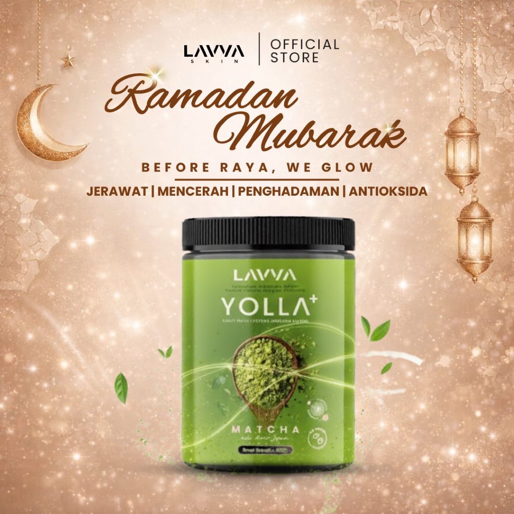 YOLLA+ MATCHA - Supplemen 50x Kesan Cerah Boost Imun Penghadaman Sihat 500g