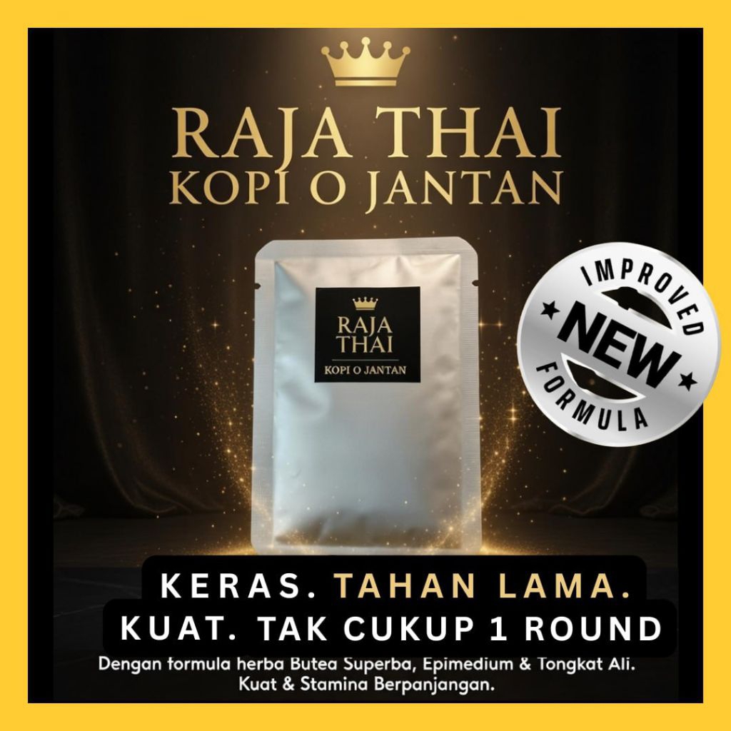 Raja Thai KOPI O JANTAN Kopi Kuat Lelaki, Tongkat Ali, Halia hitam. butea Superba, Epimedium, L citruline, keras tenaga