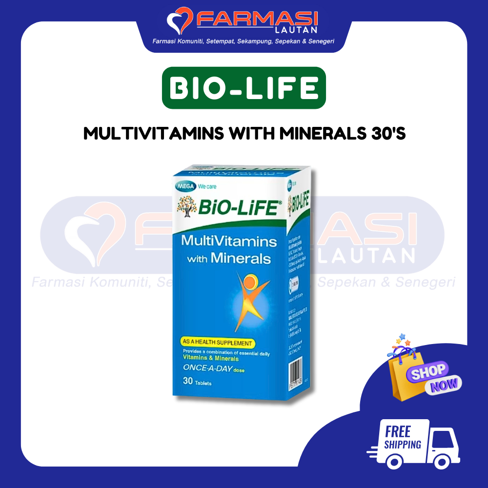 BIO-LIFE MULTIVITAMINS WITH MINERALS 30'S