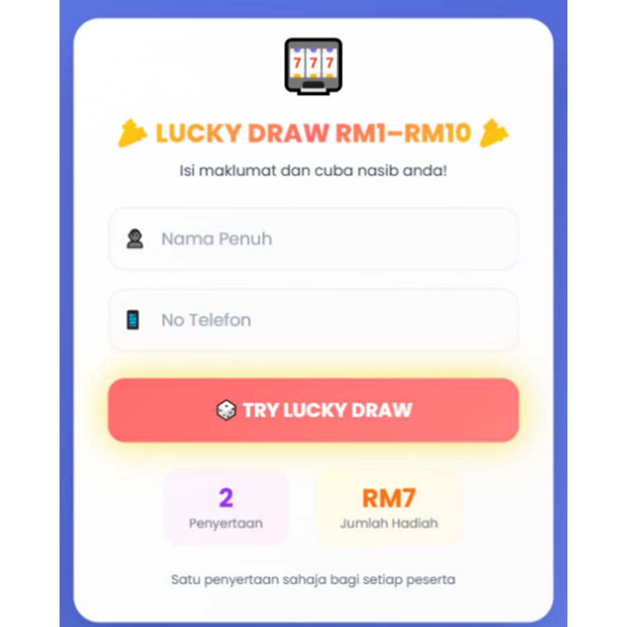 template lucky draw / cabutan bertuah duit raya random RM1-RM10 menggunakan canva auto keluar random duit raya bertuah