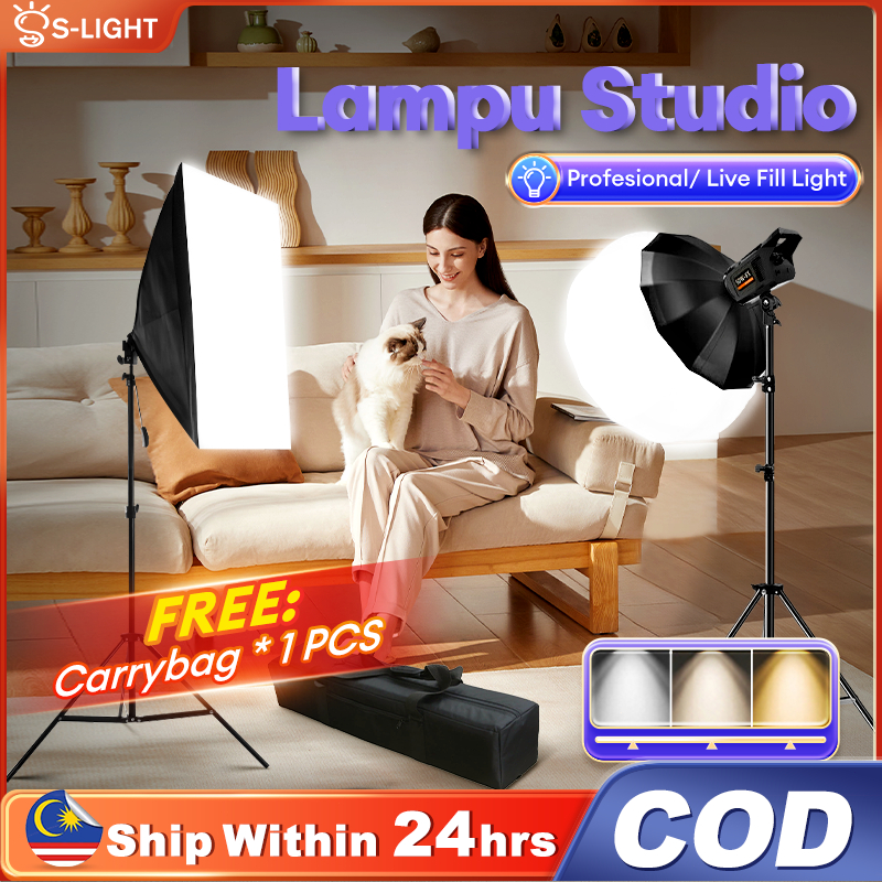 Lighting Setup untuk E-Commerce: Softbox Bulat 65cm + Tripod - Cahaya Lembut & Rata, No Shadow