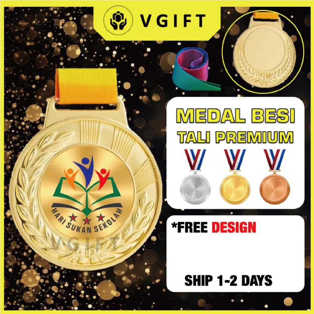 [KL SELLER] Custom Metal Medal Murah Medal Custom Besi Badminton Bola Sepak Bowling Pingat (DIY)