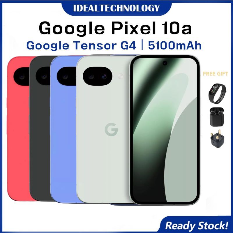 Google Pixel 10a Google Tensor G4 5100mAh Camera Coach, Gemini Live, Durable Design 5G Smartphone