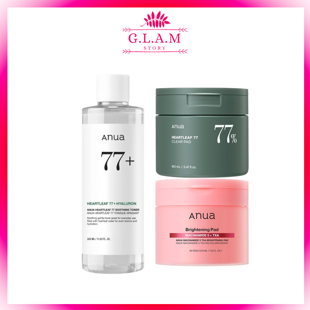 ANUA Heartleaf 77% Soothing Toner 40ml / 160ml / 250ml / Heartleaf Clear Pad 160ml / TXA Brightening Pad 210ml