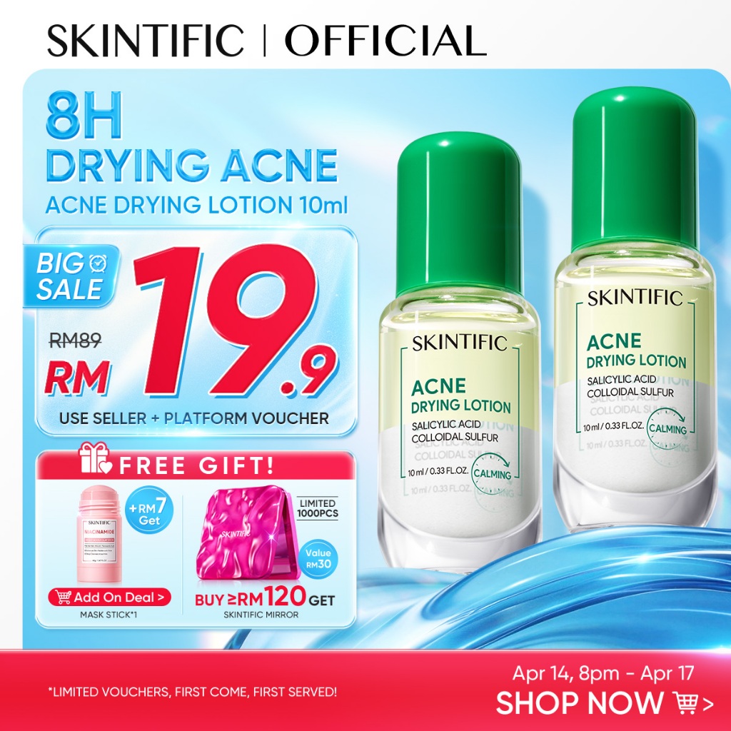SKINTIFIC Acne Drying Lotion | Salicylic Acid | Spot Treatment