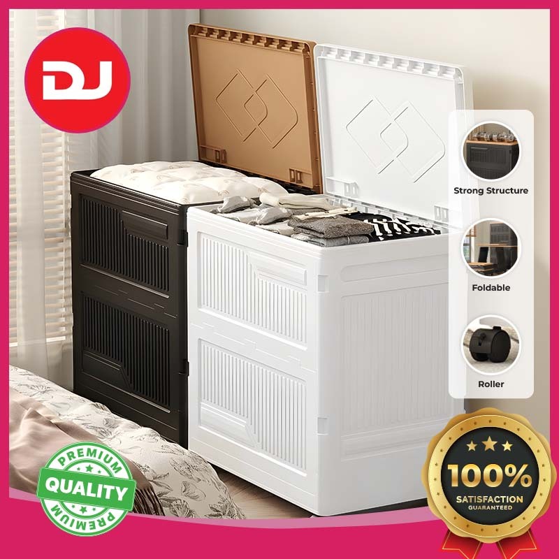 60cm Foldable Storage Box with Wheels & Lid | Kapasiti Besar