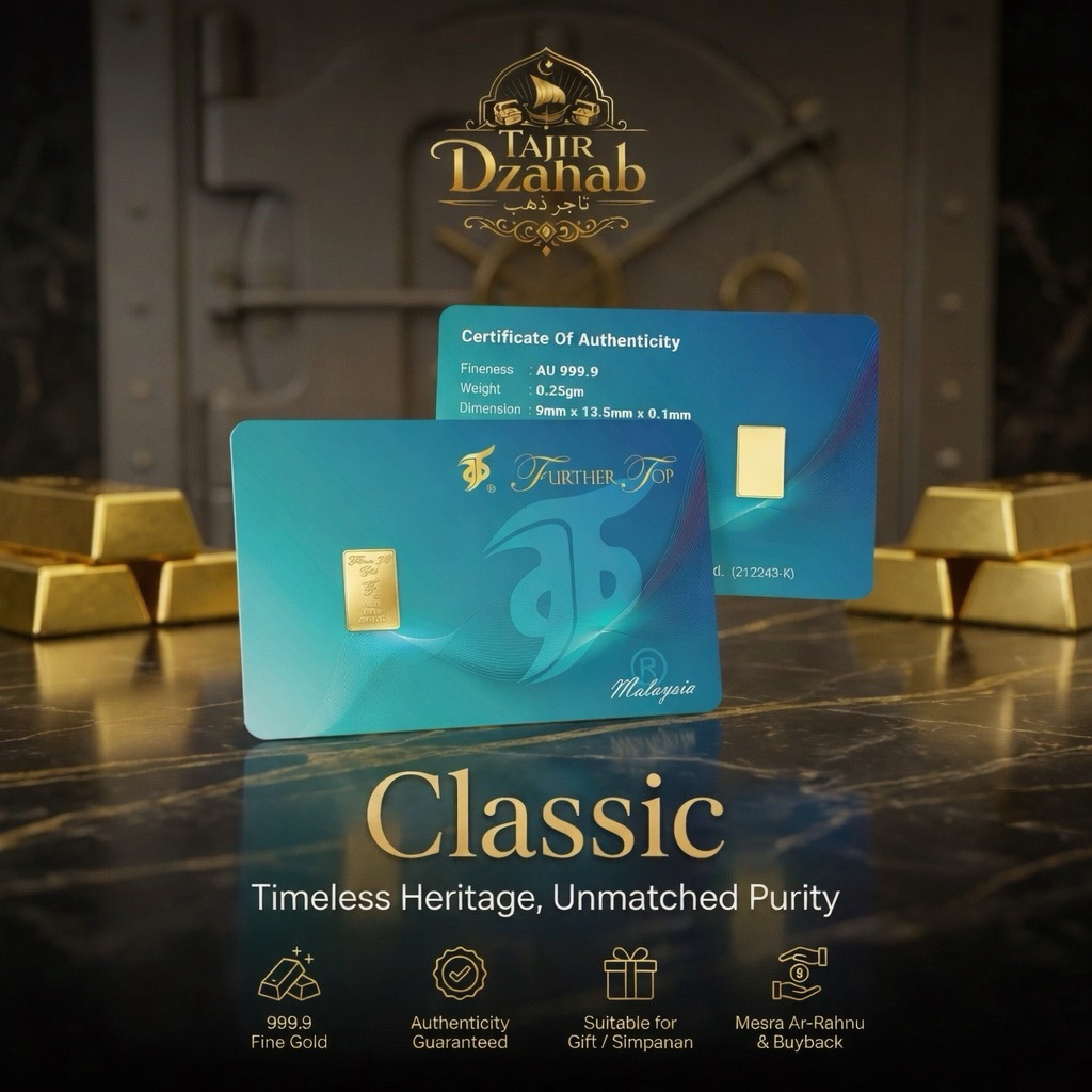 0.25g Further Top Gold 999.9 Gold Coin Mini Gold Bar Emas Tulen&hellip;