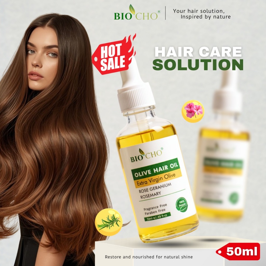 MINYAK RAMBUT ZAITUN/ HAIR OLIVE OIL - MENGUATKAN, LEMBUTKAN RAMBUT (Anti dandruff )100% NATURAL