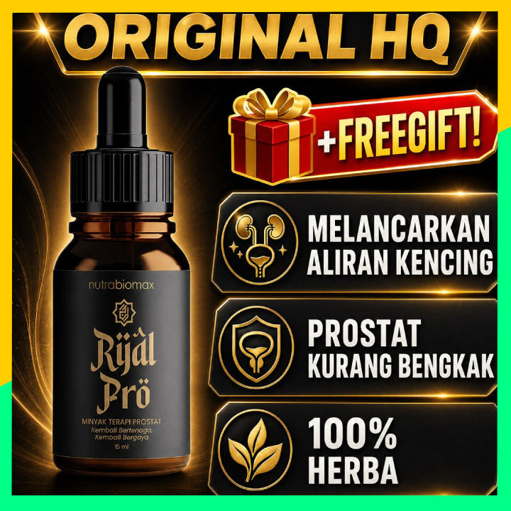 Rijal Pro (15ML) - Untuk Lelaki Ada Masalah Kencing Tak Lancar/Rasa Tak Puas | Habbatus Sauda + Saw Palmetto