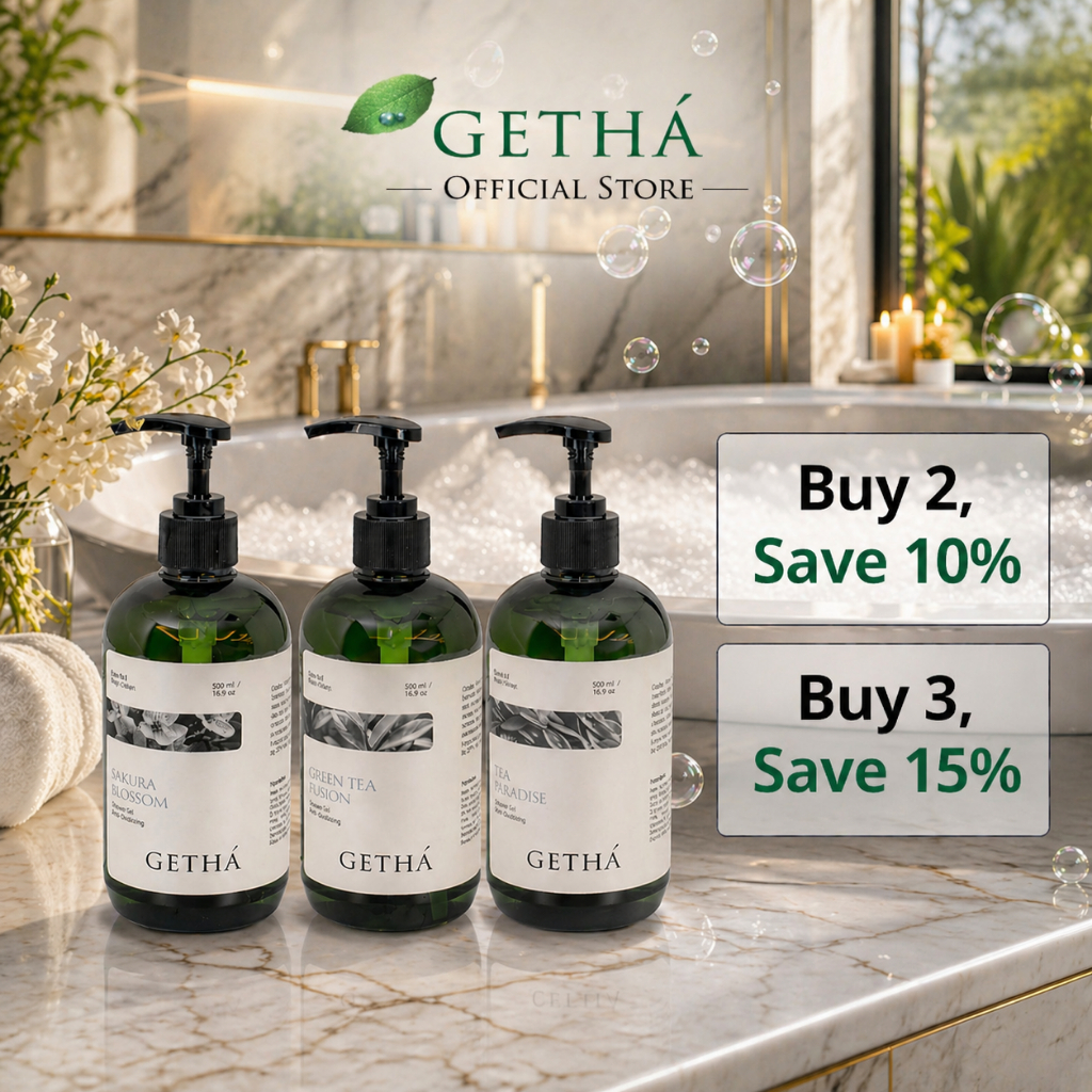 [Super Value Bundle] Getha Premium Organic Body Wash 500ml / Shower Gel / Body Gel