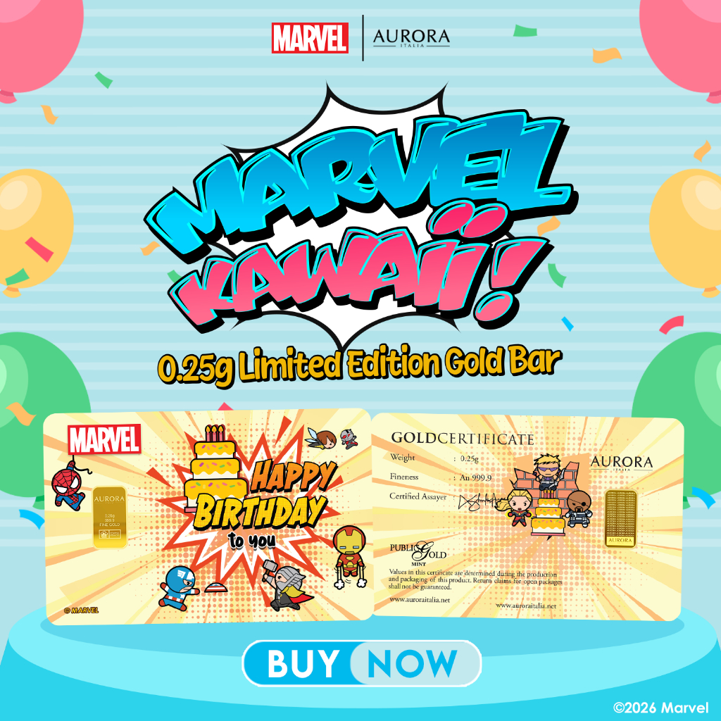 [NEW LAUNCH] MARVEL x AURORA ITALIA (0.25g) 999.9 Marvel Kawaii Birthday Limited&hellip;