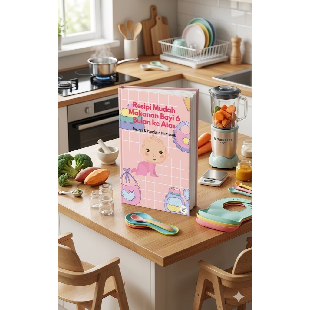 Resipi Makanan Bayi Homemade 6 Bulan+ | Digital Ebook | Healthy Homemade Baby Food | Panduan & Resipi Bayi PDF