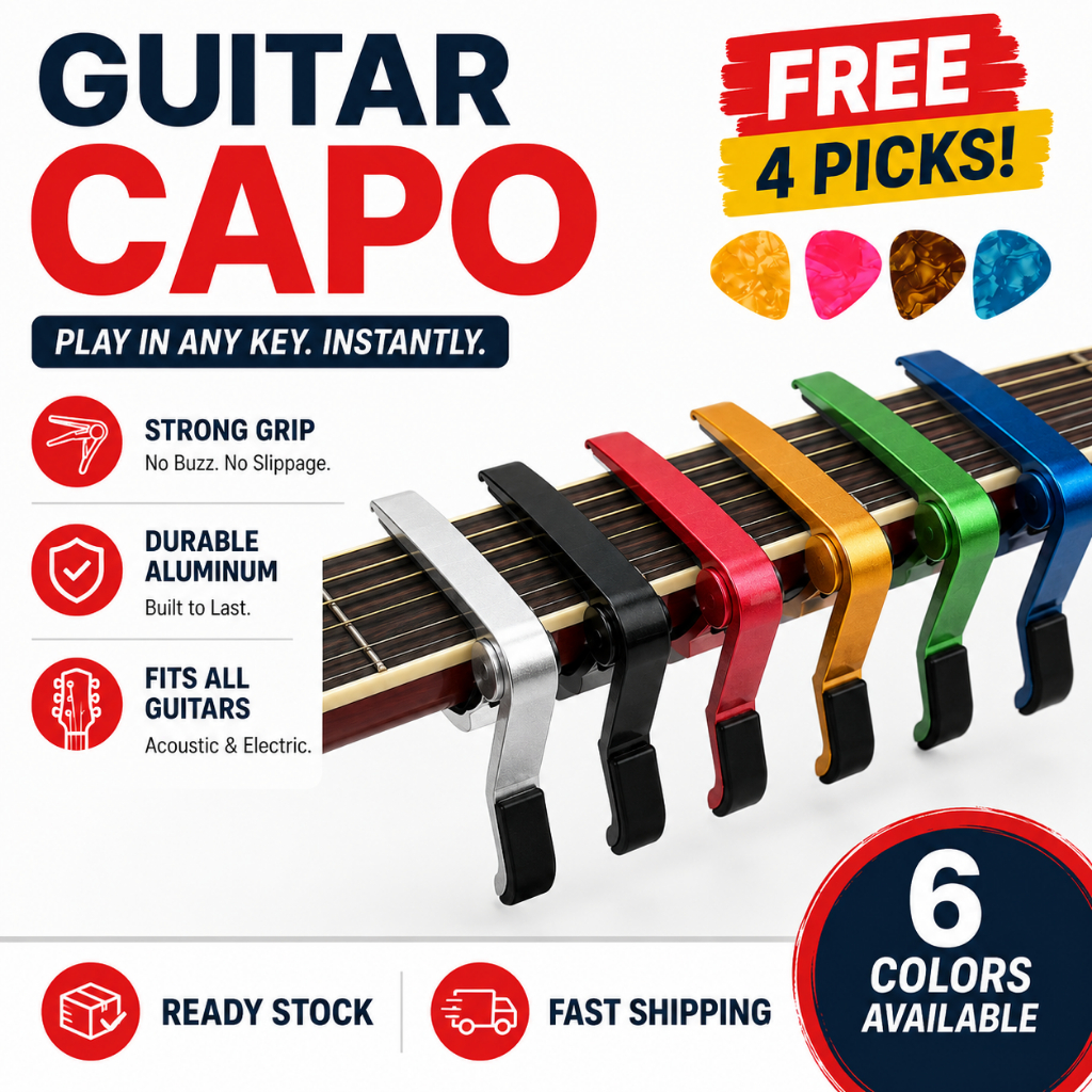 Capo Guitar for Acoustic Electric Ukulele Set | Gitar Akustik, Elektrik, Murah Pick Guitar 吉他配件变调夹