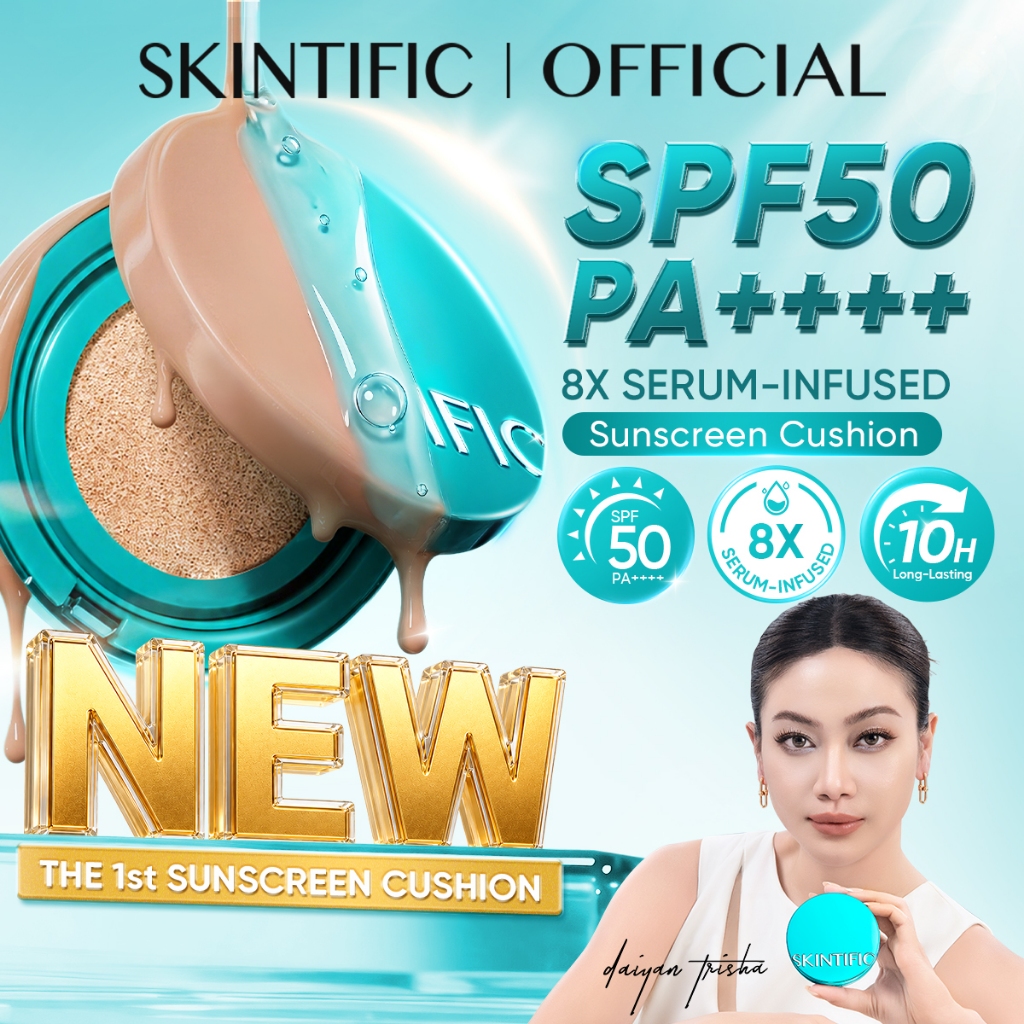 [5.21 New Launch]SKINTIFIC Perfect Stay Serum Matte Cushion Foundation SPF50 PA++++ Full Coverage Long-Lasting Makeup