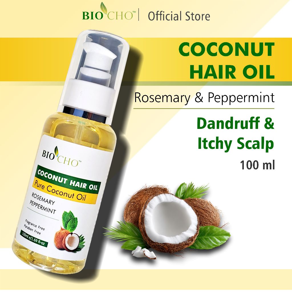 BIOCHO - COCONUT HAIR OIL Minyak Rambut Kelapa, ANTI DANDRUFF, ANTI KELEMUMUR