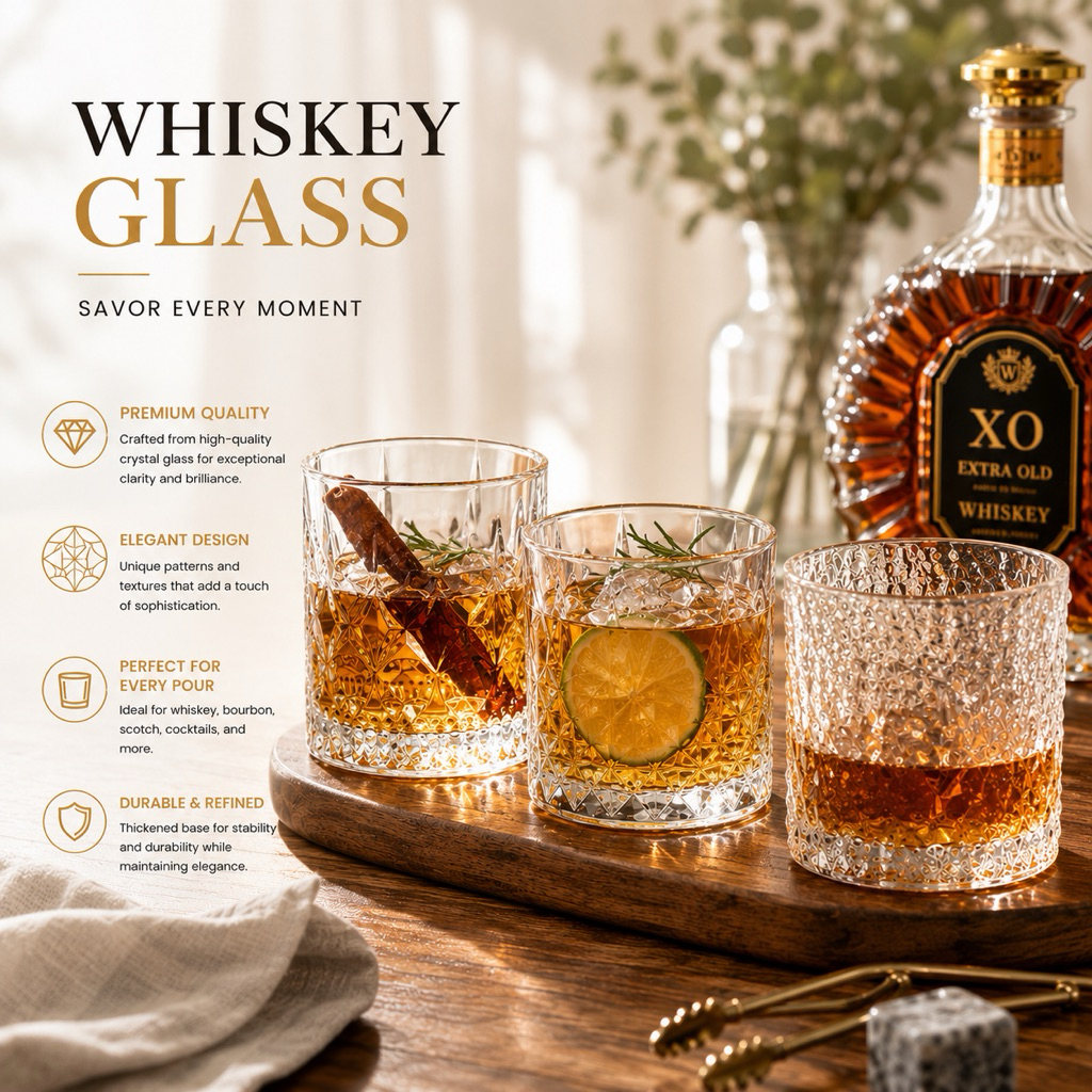 Whiskey Glass 340ml/280ml/270ml