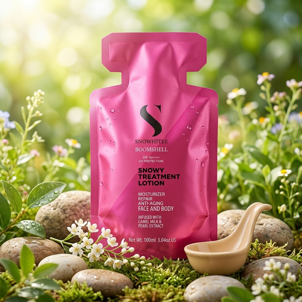 Snowhitee Snowy Treatment Lotion Bombshell 100ml Losyen Susu Unta SPF30++ Melembap & Mencerahkan Kulit