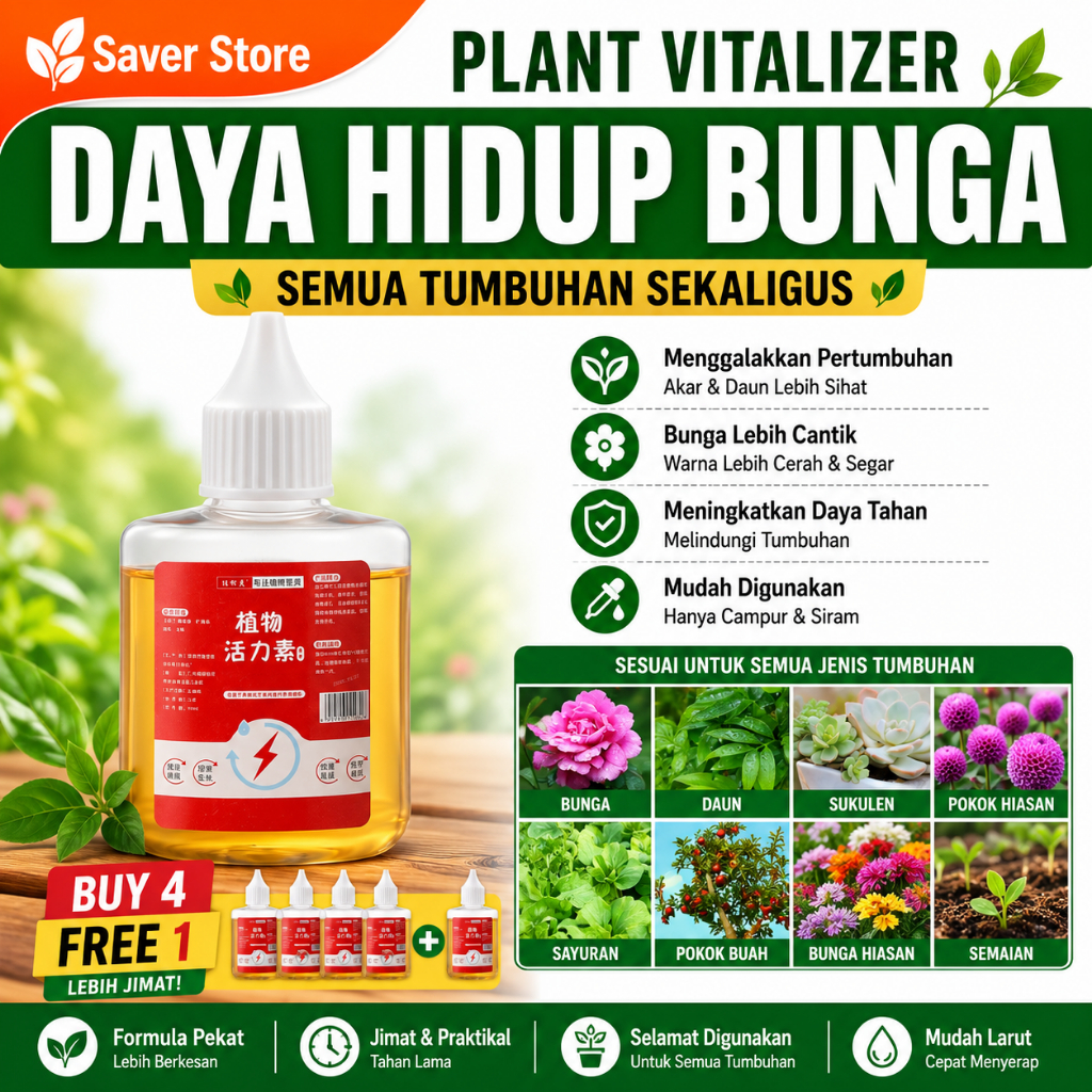 Plant Growth Vitalizer Vitality Liquid Organic Fertilizer Phytodynamics Baja Air Pekat Pokok Lemas Garden Kebun 植物活力素神仙水