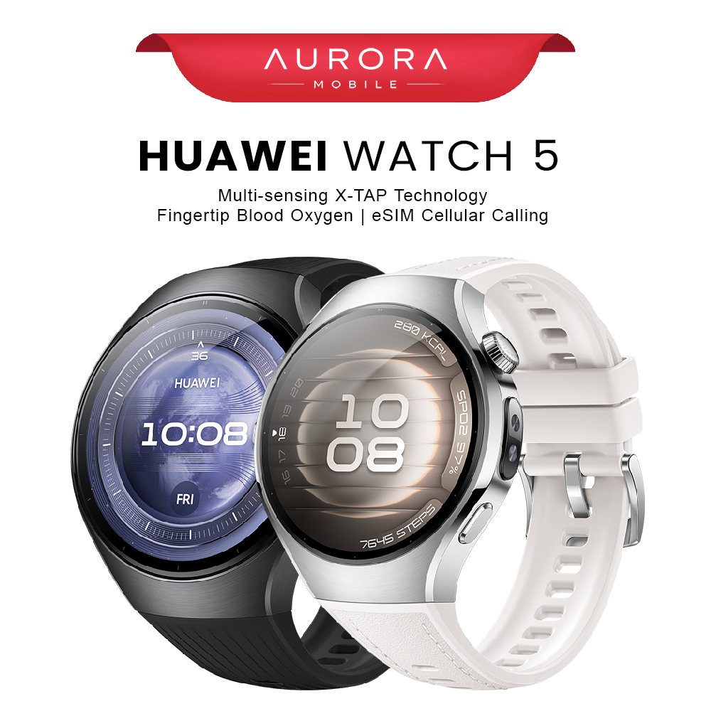 HUAWEI WATCH 5 Smartwatch | Multi-sensing X-TAP Technology | Fingertip Blood Oxygen | Intuitive Smart Gesture