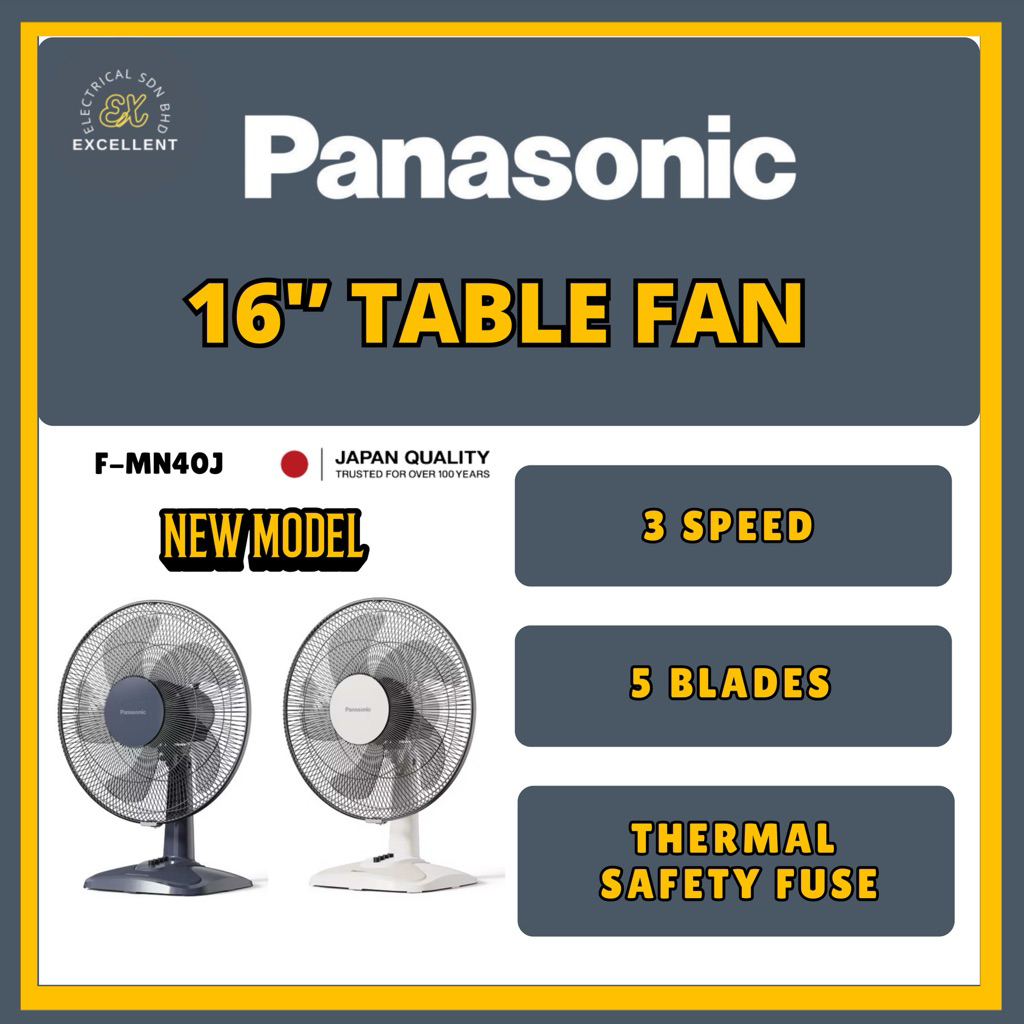 Panasonic New Model 16” Table Fan Kipas Meja F-MN40J 40cm Fan Blades