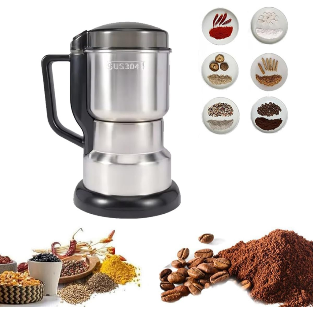 Ready Stock Portable Electric Grinder 300W Mesin Pengisar | 500ML Stainless Steel Electric Food Grinder