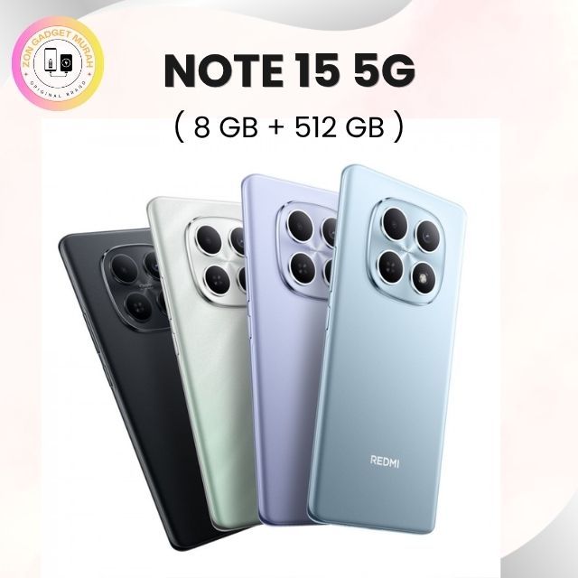 Redmi Note 15 5G (8GB RAM + 512GB ROM) 5520mAh with 45W fast charging,  6.77" FHD+ AMOLED - 1 Year Warranty