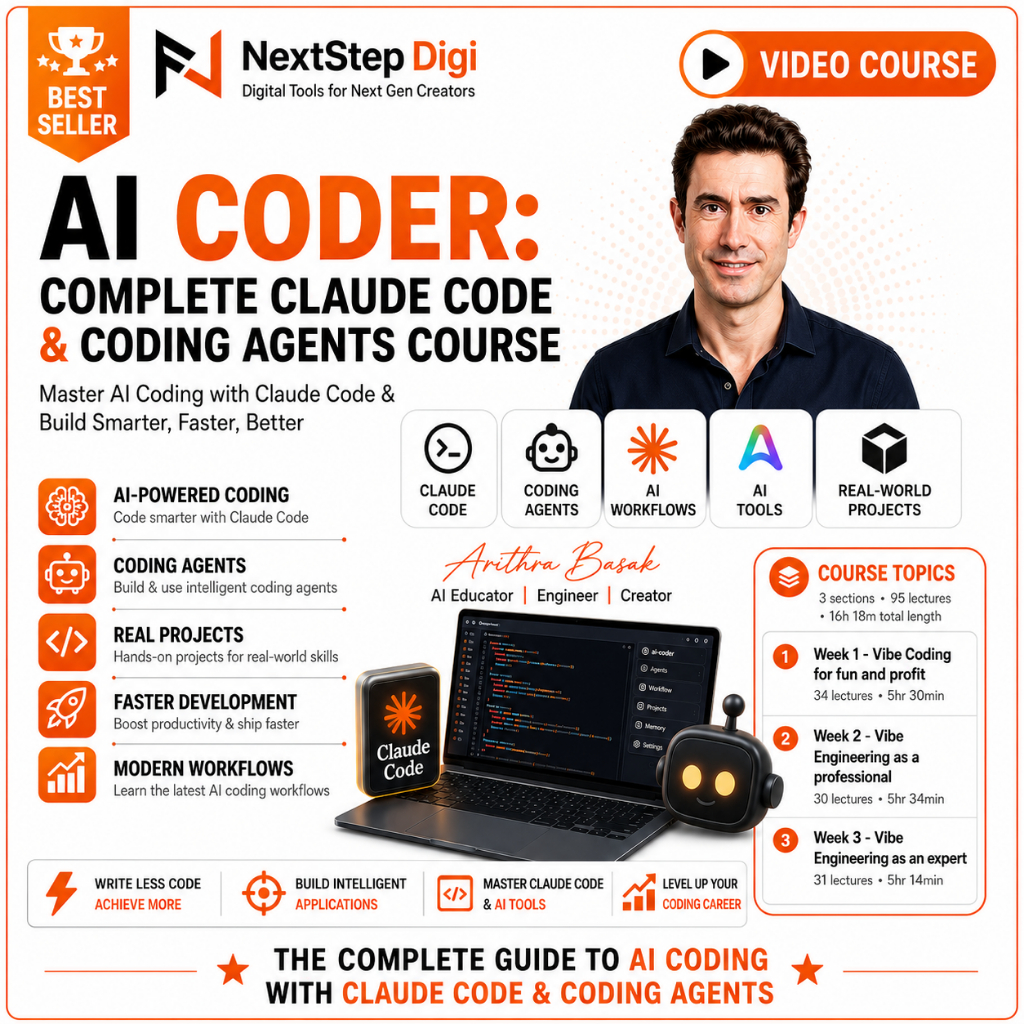 (Course) AI Coder: Complete Claude Code & Coding Agents Course | Claude Code, Cursor AI, Copilot, Codex, MCP, OpenCode