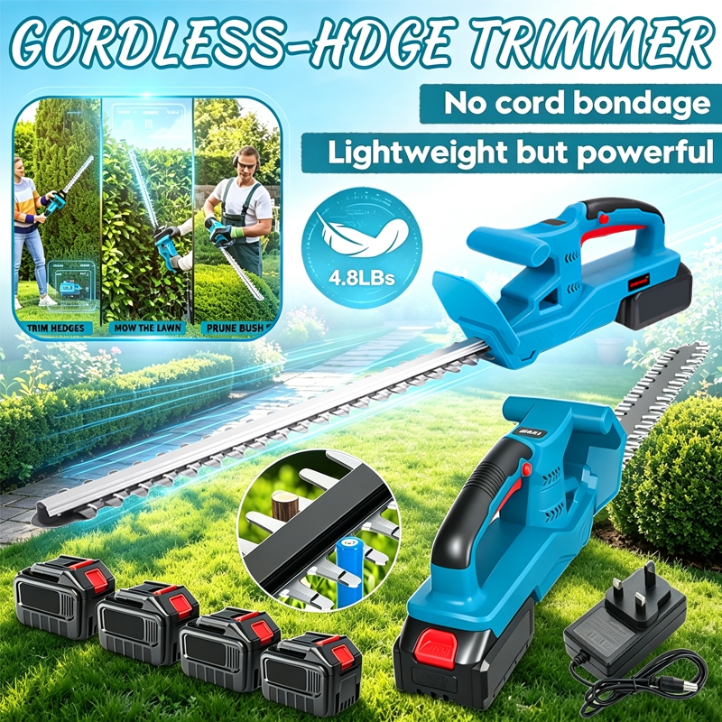 Cordless Hedge Trimmer Brushless Trimming Machine Light Weight Mesin Potong Dahan Pokok Bunga Sesuai Untuk Pruning Bush