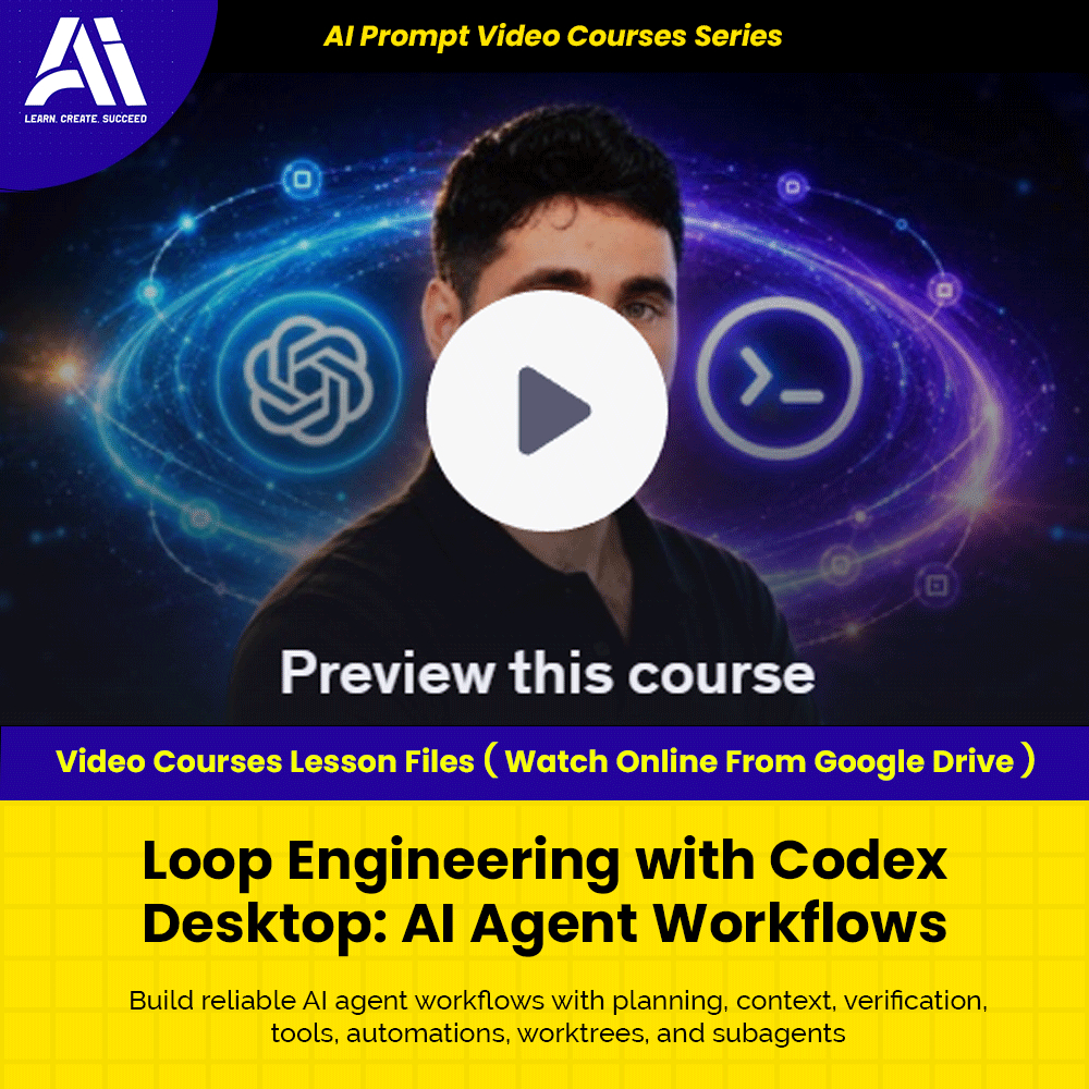 Learn Ai Prompting Course - Loop Engineering with Codex Desktop AI Agent Workflows | Ai LLM Prompt Video Lessons