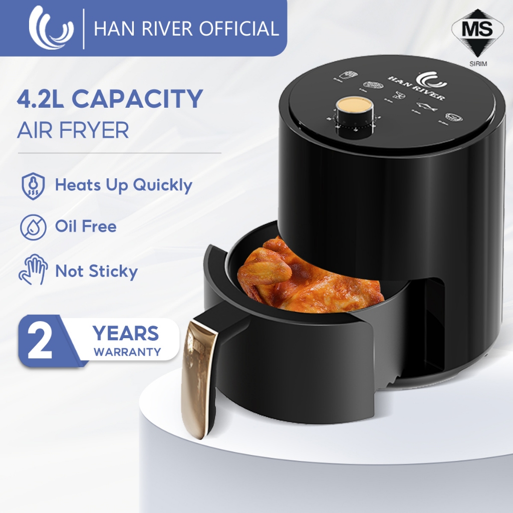 HAN RIVER Air Fryer 4.2L Oil Free Rapid Heating Non-Stick Coating Multifunctional Cooking HRAF05
