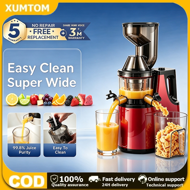 Russell Taylors Masticating Cold Press Slow Juicer with Wide Feeding Tube SJ2 Mesin Jus