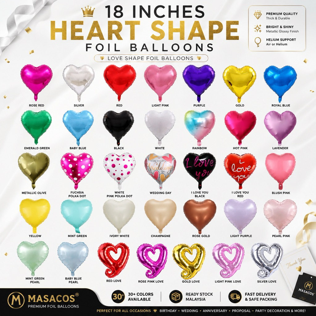1 pcs 18 Inch Love Matte Foil Balloon Wedding Valentines Birthday Decoration Belon Balloons