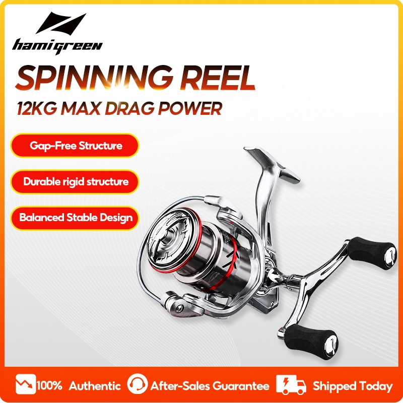 Hamigreen Spinning reel Metal Double Handle Fishing Reel OER1500 Aluminum Fishing Reel