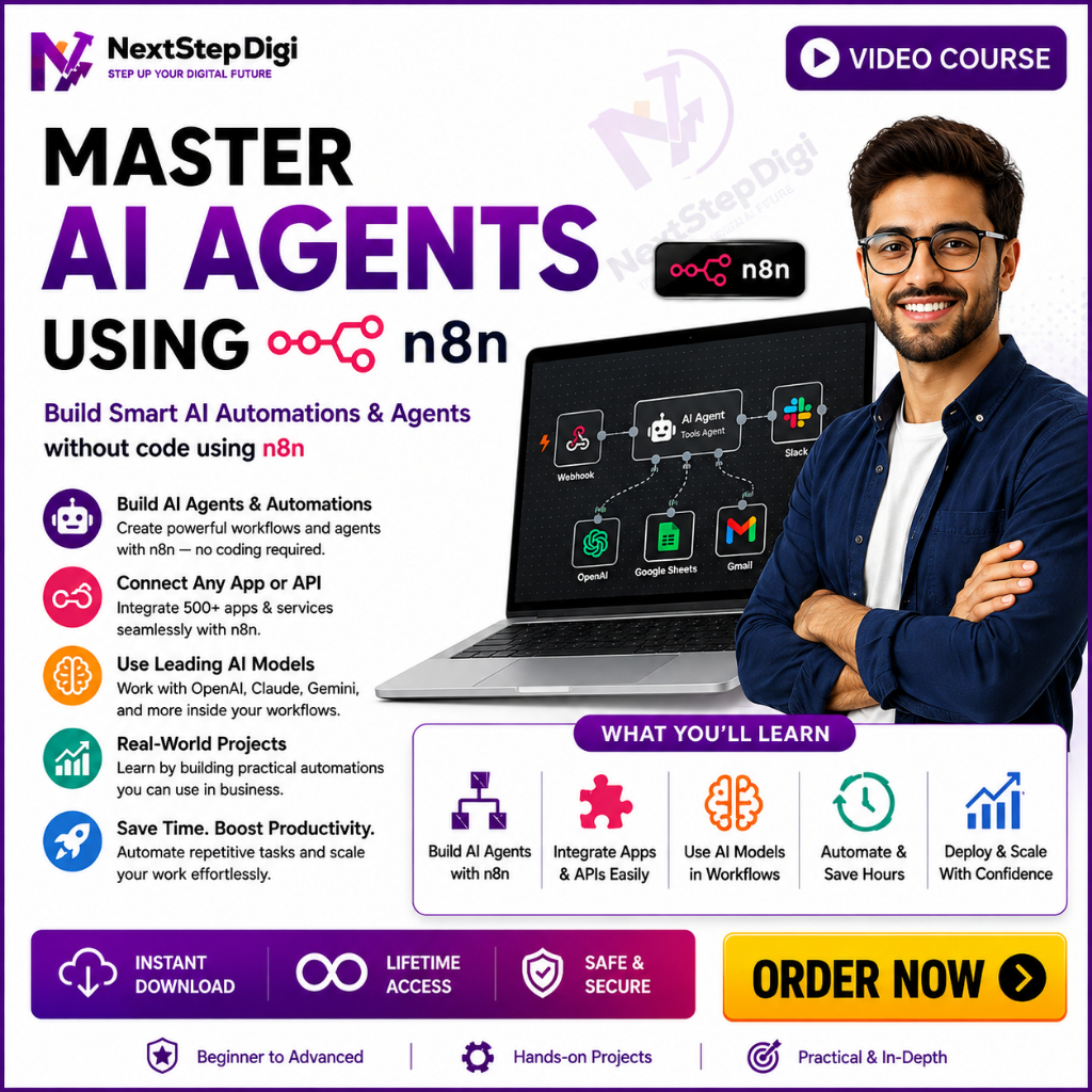 (Course) Master AI Agents Using n8n | AI Automation & Prompt Engineering | 35 Lectures | Video Course