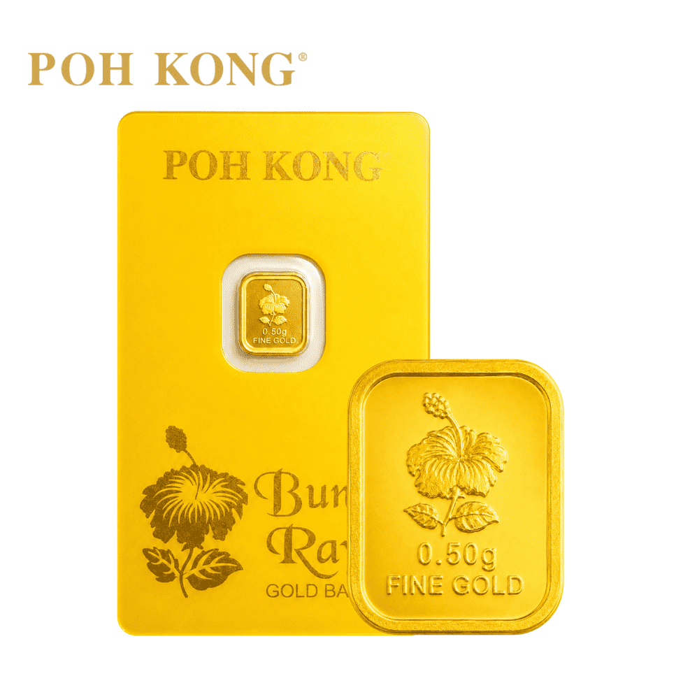 POH KONG 999.9/24K Gold Bunga Raya Gold Bar (0.5G)