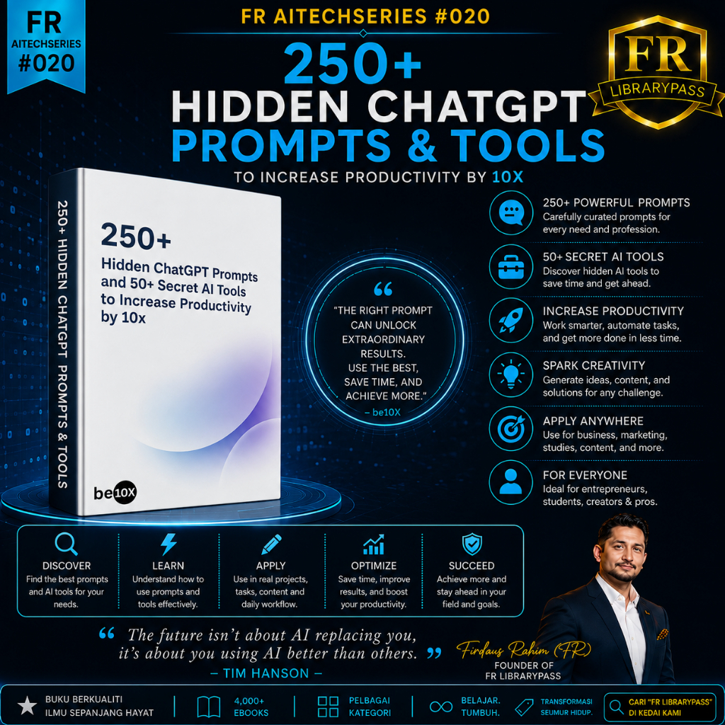 FR AITechSeries #020 | 250+ Hidden ChatGPT Prompts & 50+ Secret AI Tools | 10X Productivity | English PDF