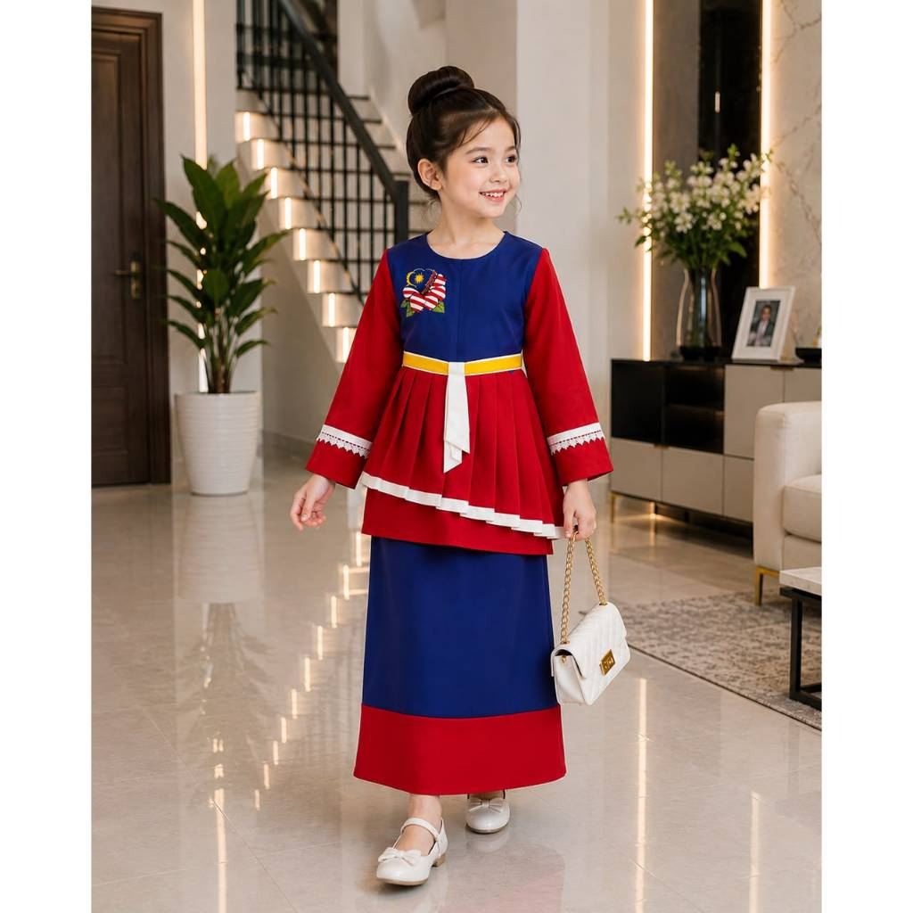 Baju Merdeka Budak Exclusive Design Premium Como Creap Traditional Wear For Kids