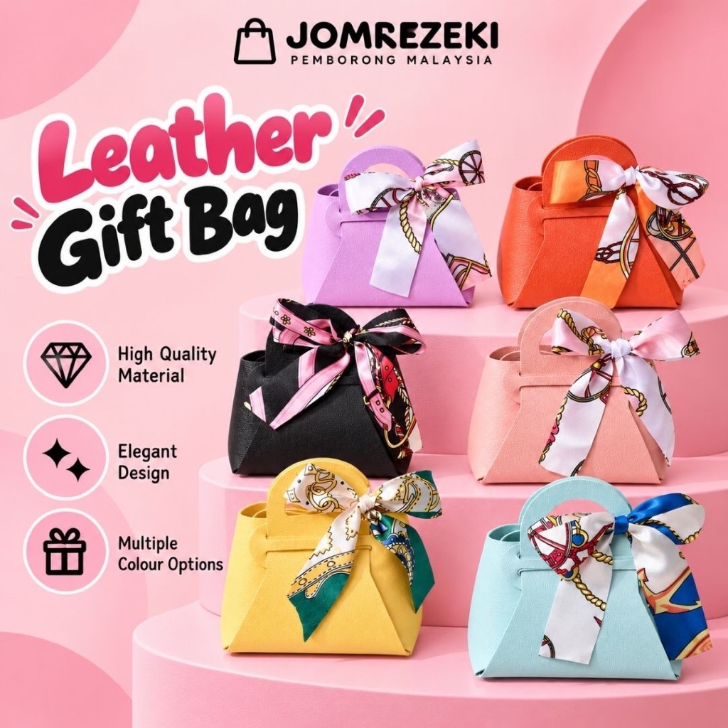 JOM European Style Leather Gift Bag Goodies Bag Doorgift Bag Wedding Kahwin Christmas Gift Bag Kotak Telur Bag Kenduri