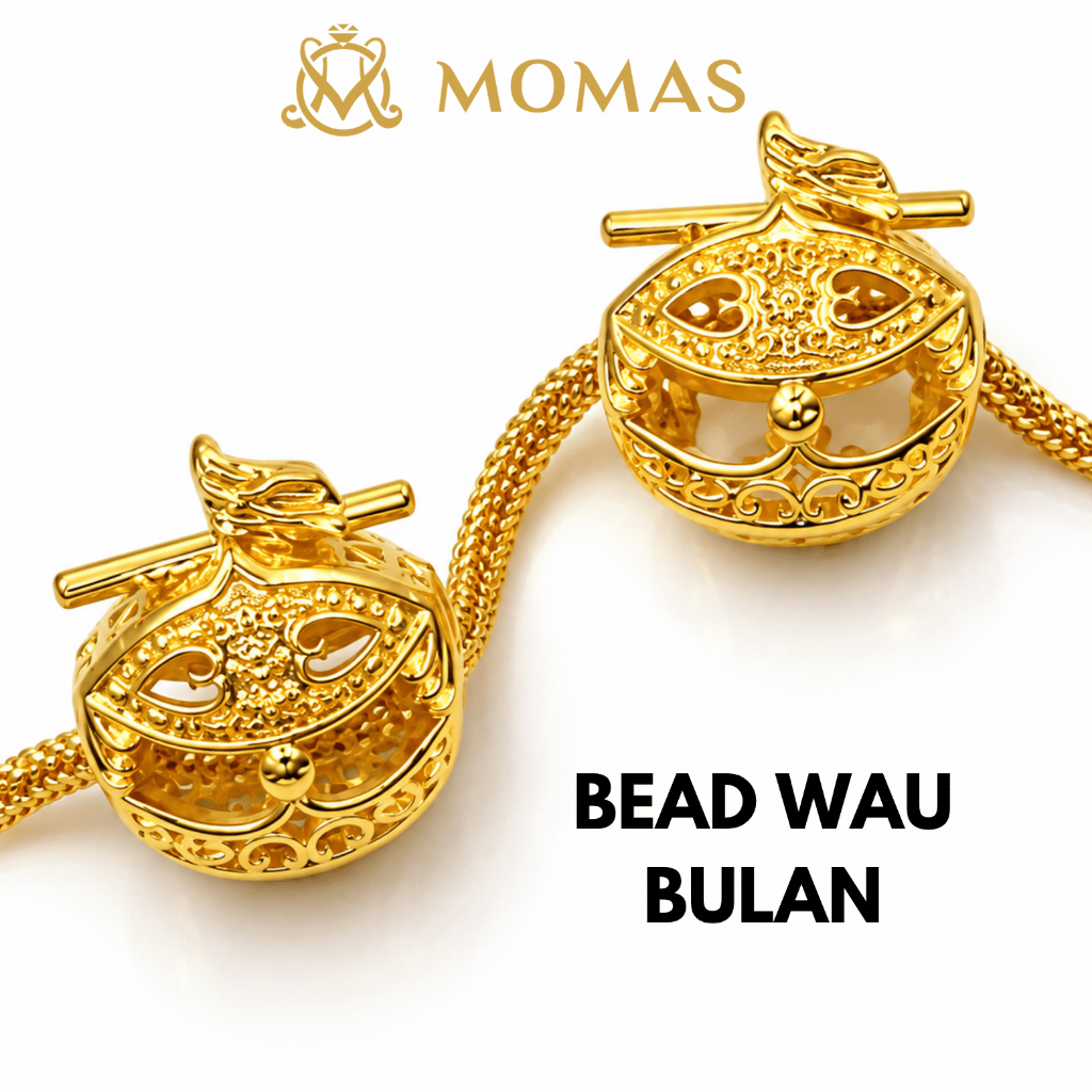 MOMAS Bead Wau Series 5D Original Emas 916 Beads Alphabets 3D  Bead Enamel Emas 916 Charms 916