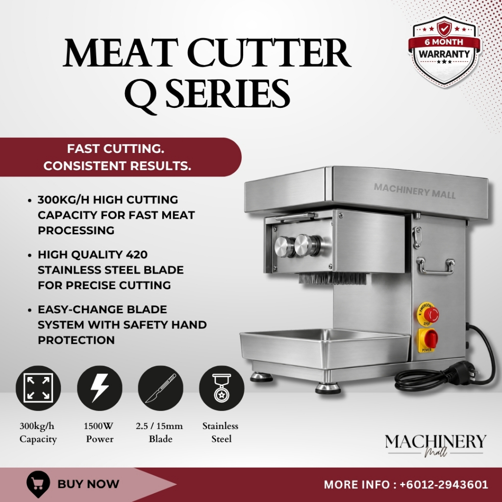 The Baker TQ-3000 / SQ-3000 Meat Cutter 1500W | Commercial Meat Cutting Machine | Mesin Potong Daging | 商用切肉机