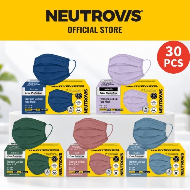 [4PLY ADULT 30S] Neutrovis 4-Ply Adult Premium Medical Face Mask 30s (Multiple Colours Available)