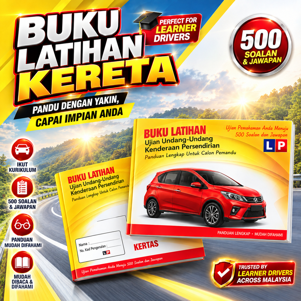 Car Exercise Book Computer Test JPJ Vehicle KEJARA Color Blind Buku Latihan Undang Ujian Komputer Buta Warna KPP1