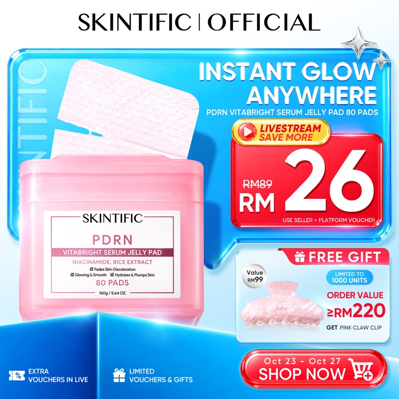 [NO.1] SKINTIFIC PDRN VitaBright Jelly Pad Niacinamide |Instant Glowing, Fade Skin, Hydrated, Makeup Base Toner